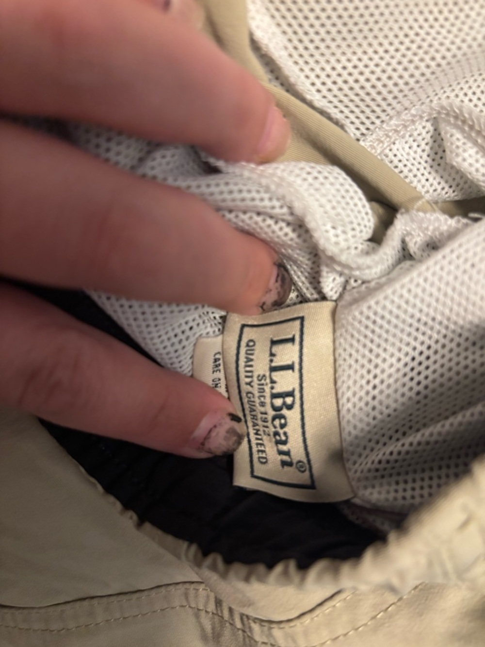 L.L.Bean Tan Outdoor Jacket with Embroidered Logo